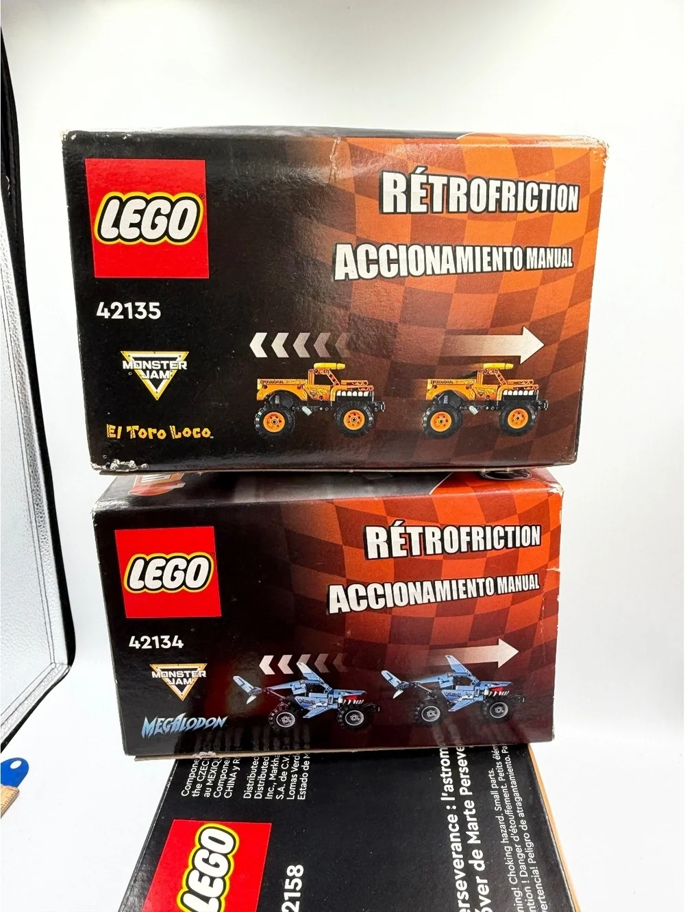 BOX ONLY LEGO NASA Mars Rover (42158) Monster Jam (42135), Love Racer (42134)